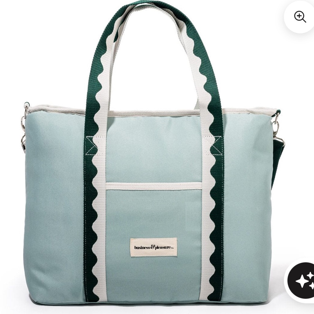 Business & Pleasure Co The Holiday Cooler Tote Bag Rivie Green New With‎ Tags